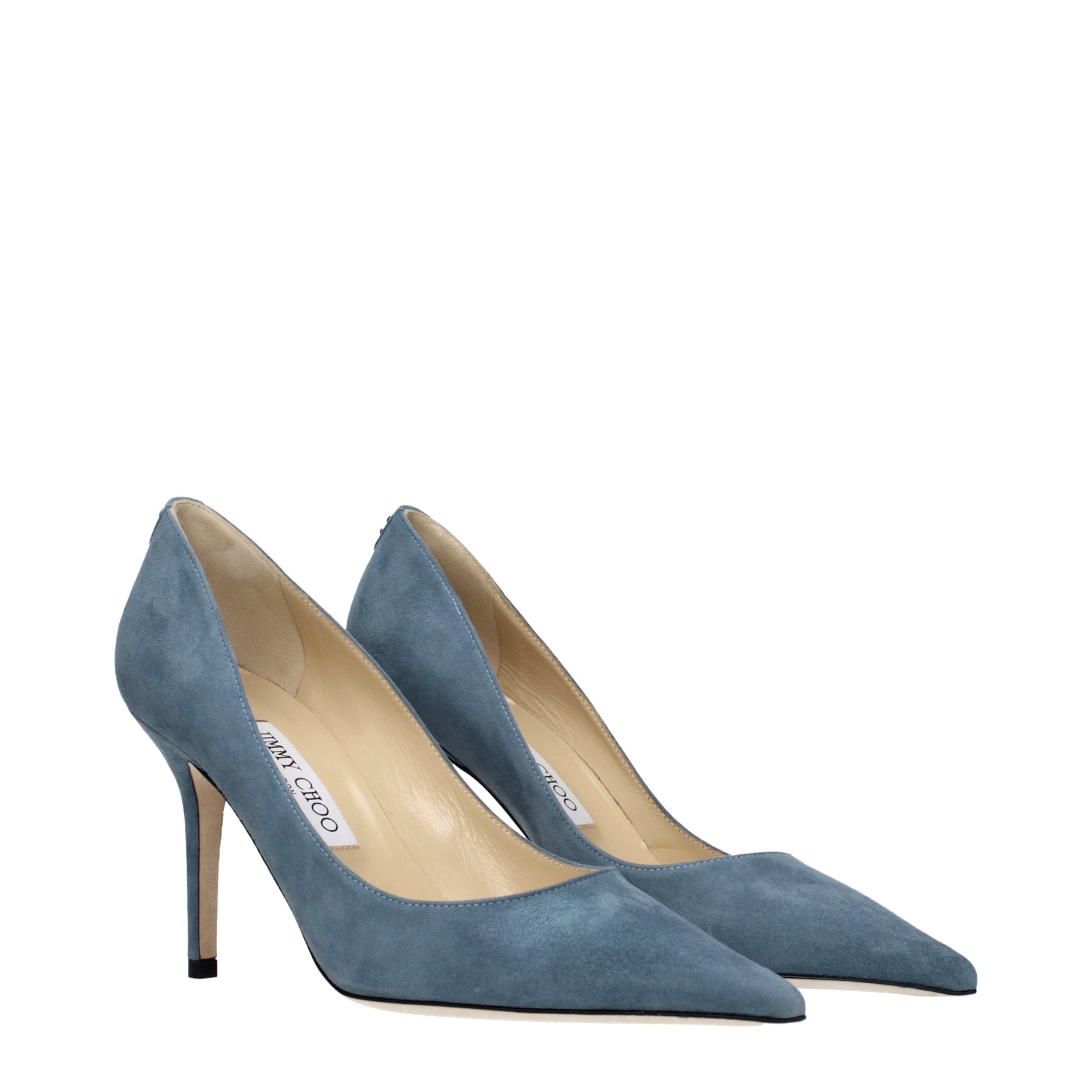 Blue Leather Pumps