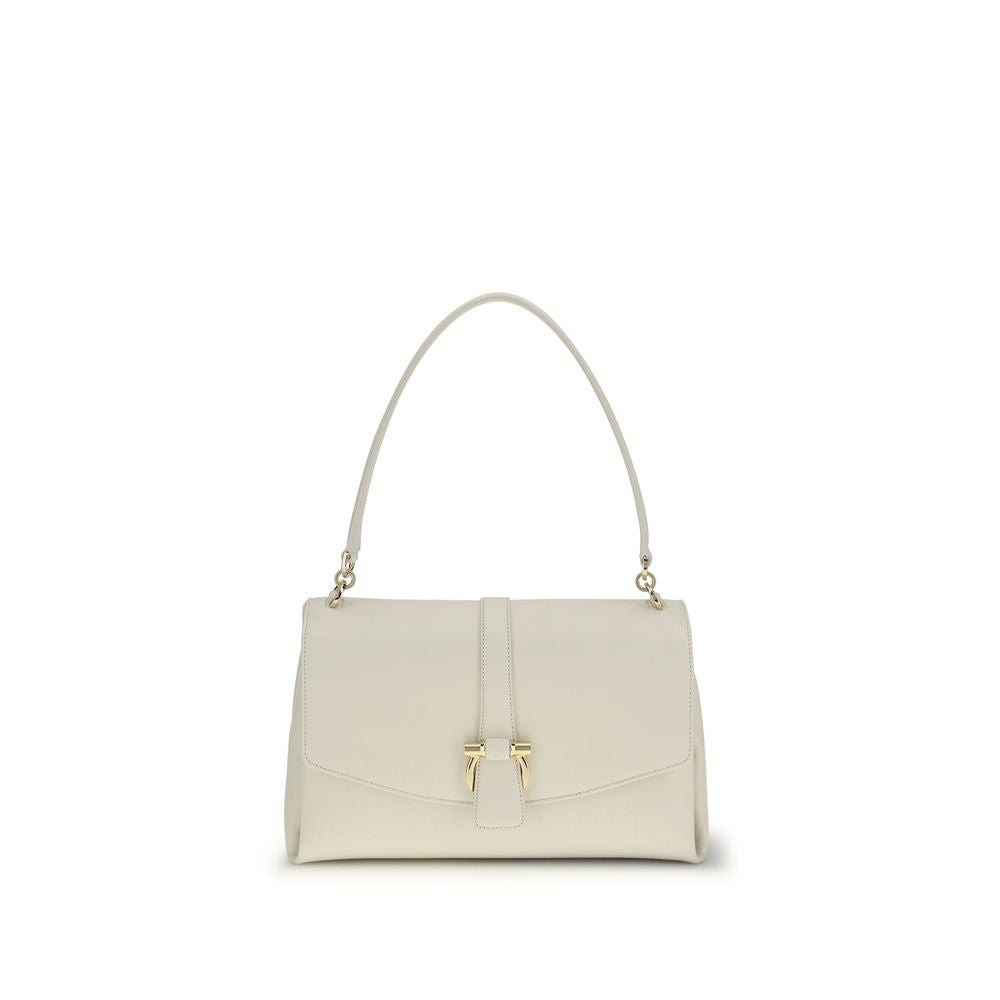White Calf Leather Bos Taurus Shoulder Bag