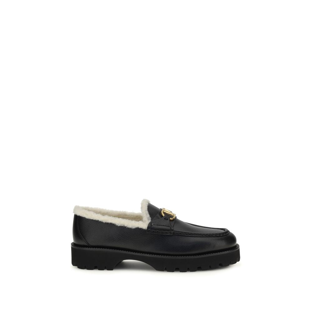 Black Calf Leather Bos Taurus Slip-On Loafers