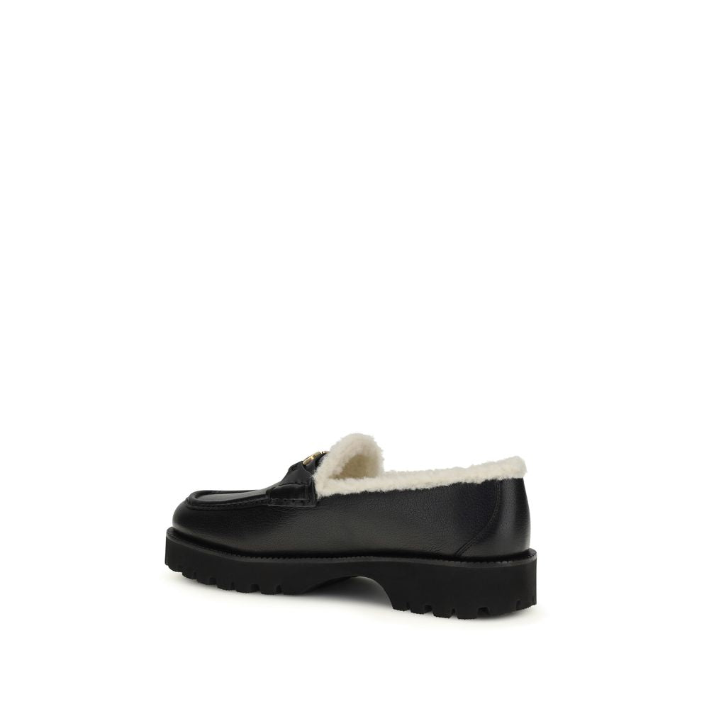 Black Calf Leather Bos Taurus Slip-On Loafers-thumbmail-3