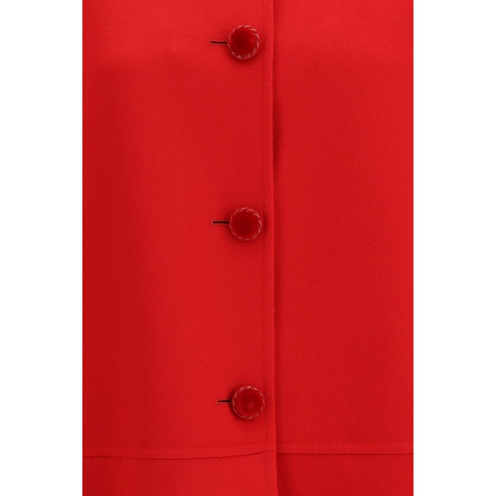 Multicolor Fleece Wool Coat Valentino