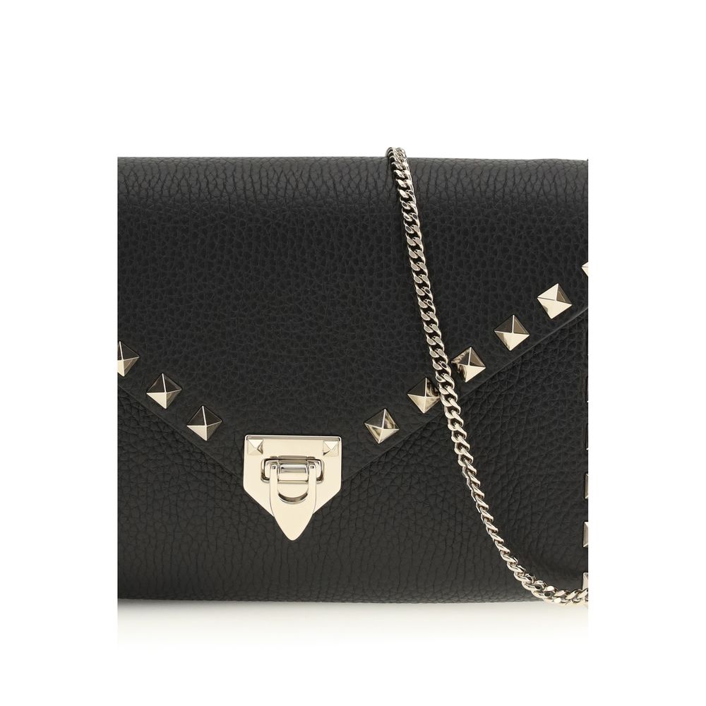 Black Calf Leather Bos Taurus Wallet Valentino Garavani