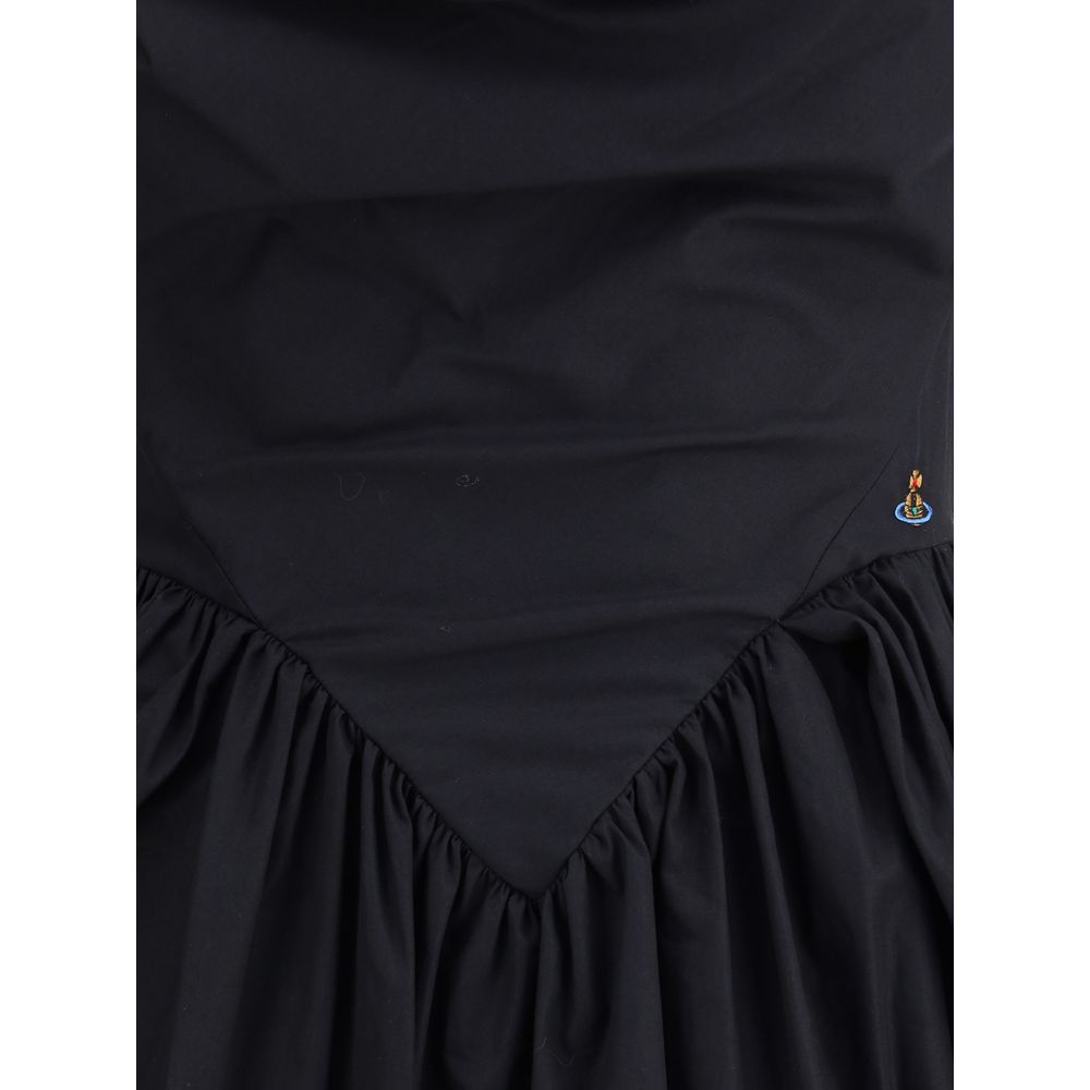Black Cotton Casual Dress-thumbmail-3