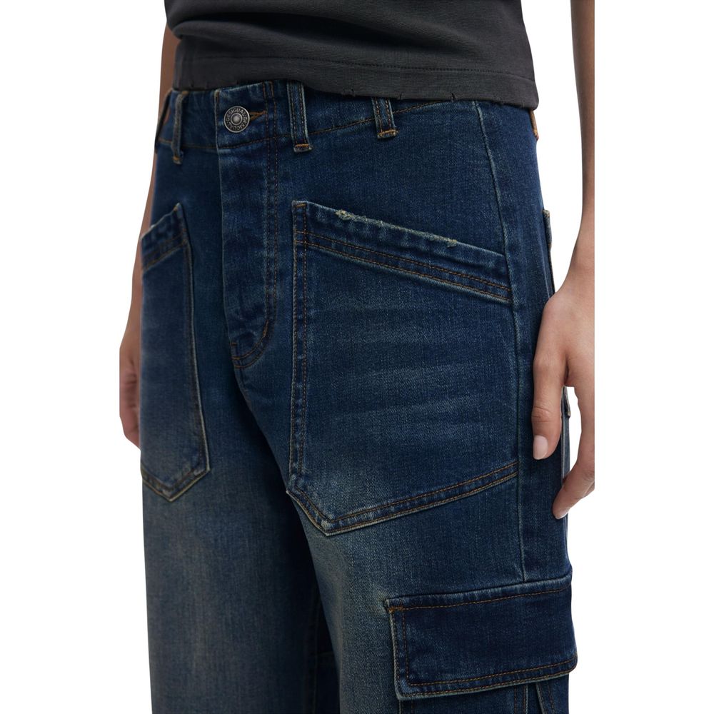 Blue Cotton Boyfriend Jeans Desigual
