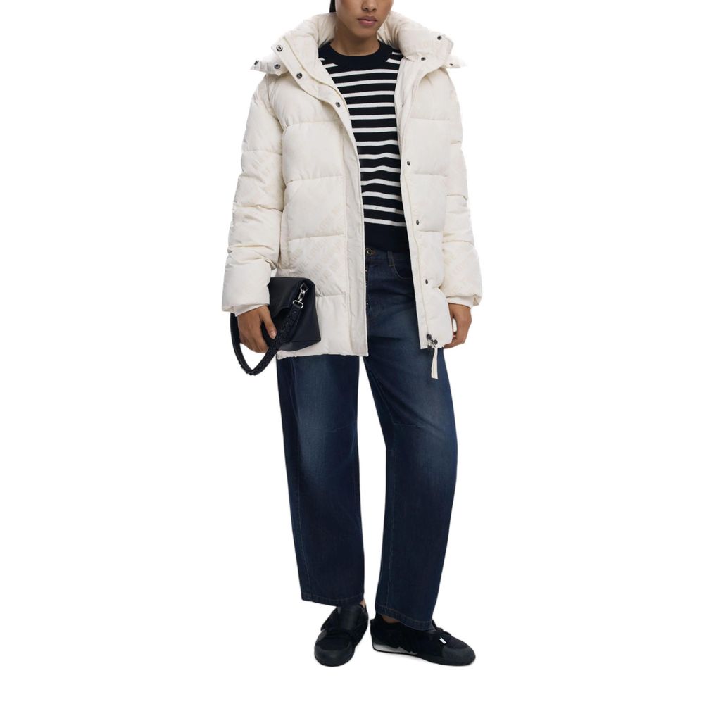 Cream Polyester Coat-thumbmail-3