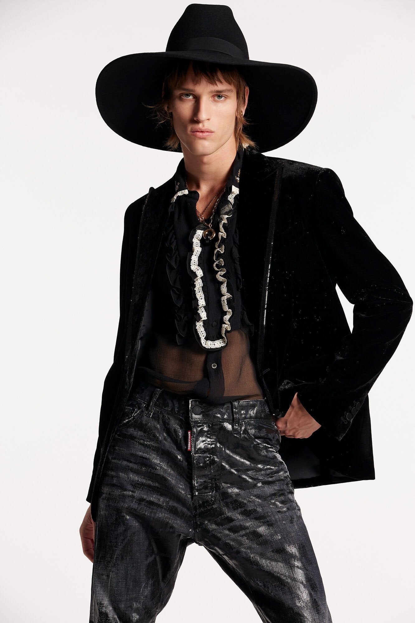 Black Fibres Blazer Dsquared²