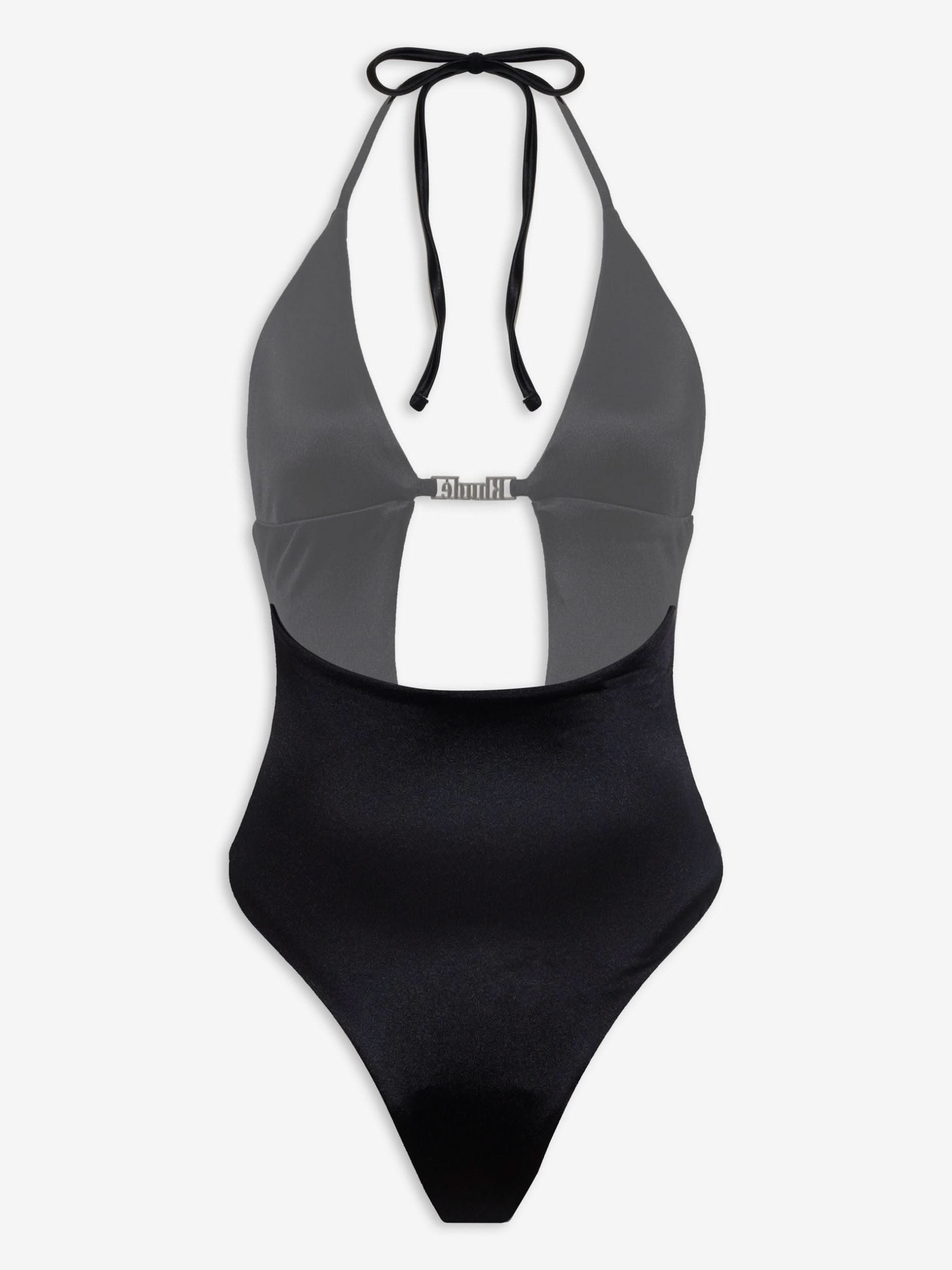 Black Polyester One-Piece Swimsuit Rhude