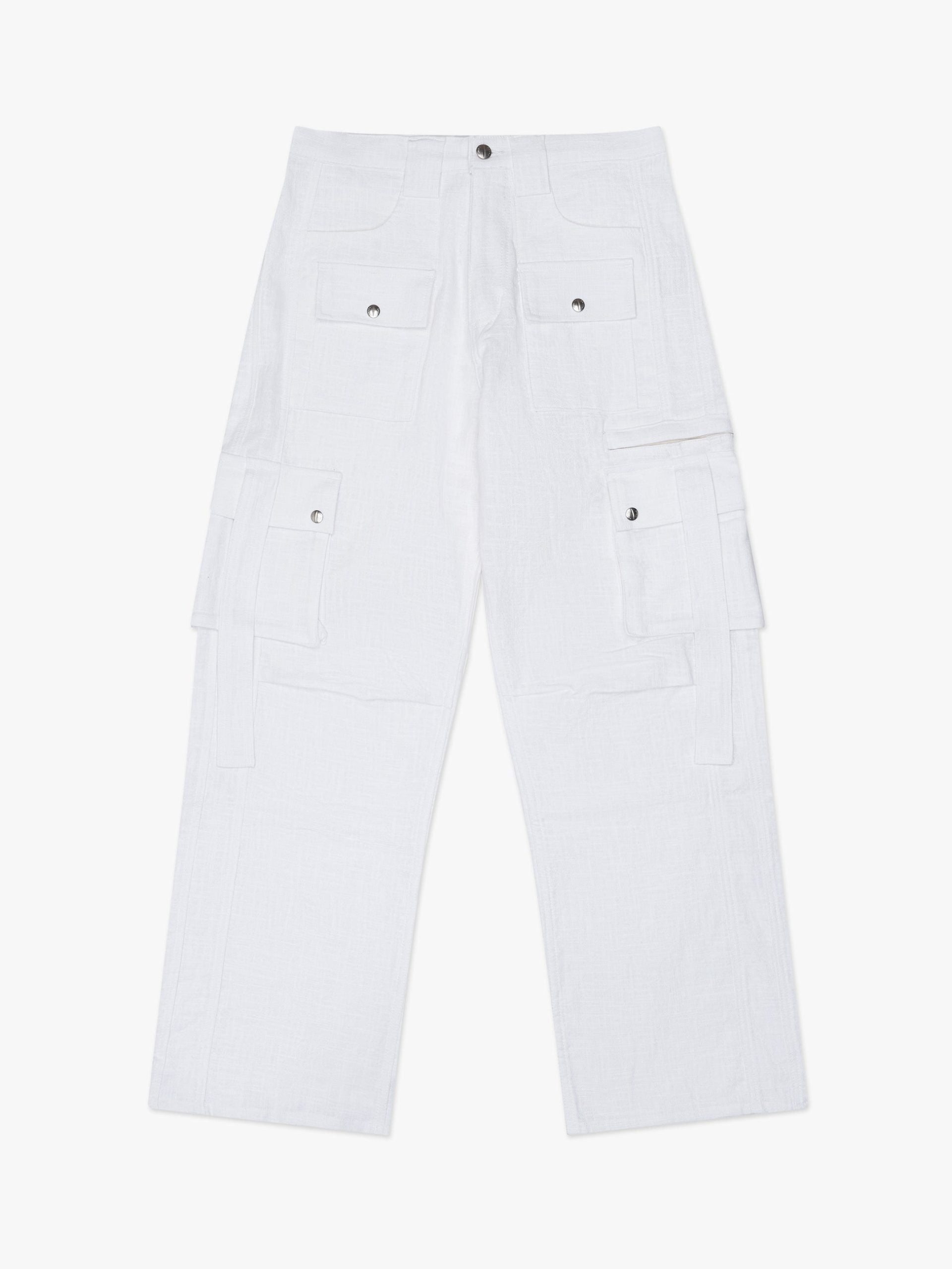Rhude - Amaro Linen Cargo Pants White