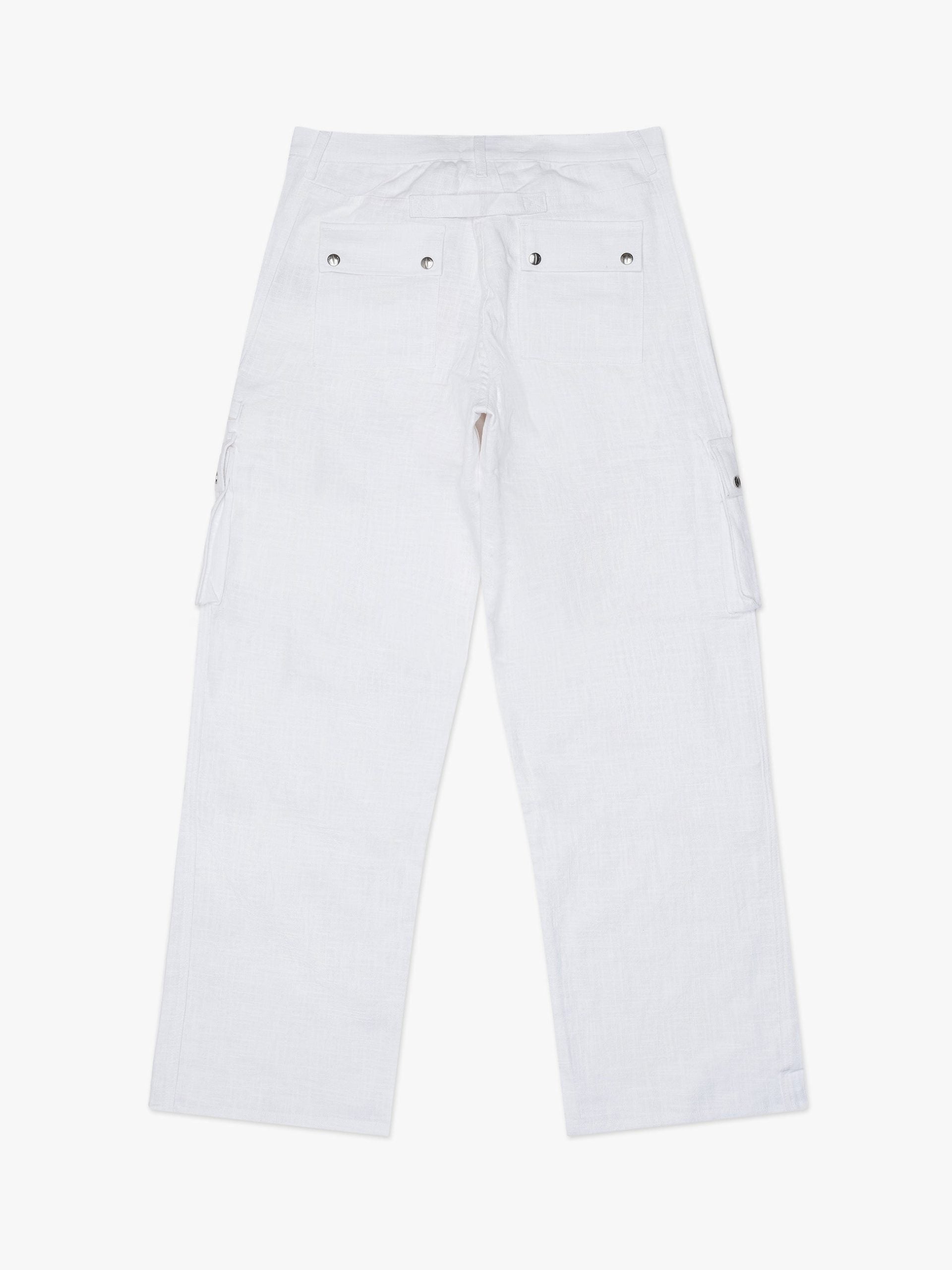 Rhude - Amaro Linen Cargo Pants White