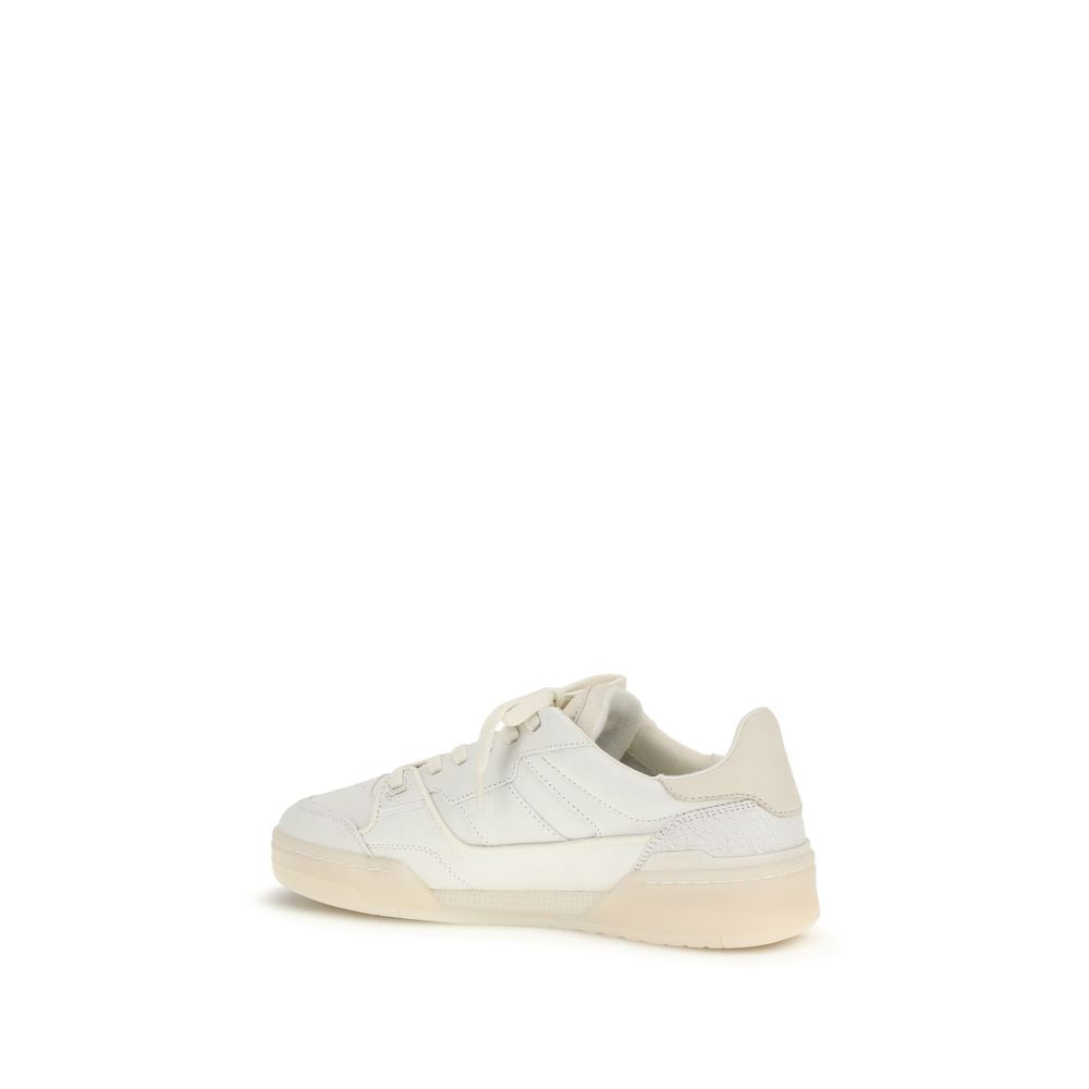 White Calf Leather Bos Taurus Low Top Sneakers-thumbmail-3