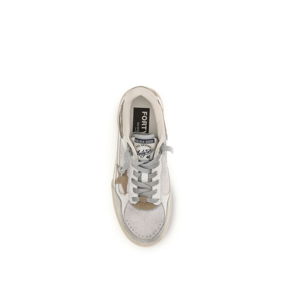 White Calf Leather Bos Taurus Chunky Sneakers-thumbmail-4