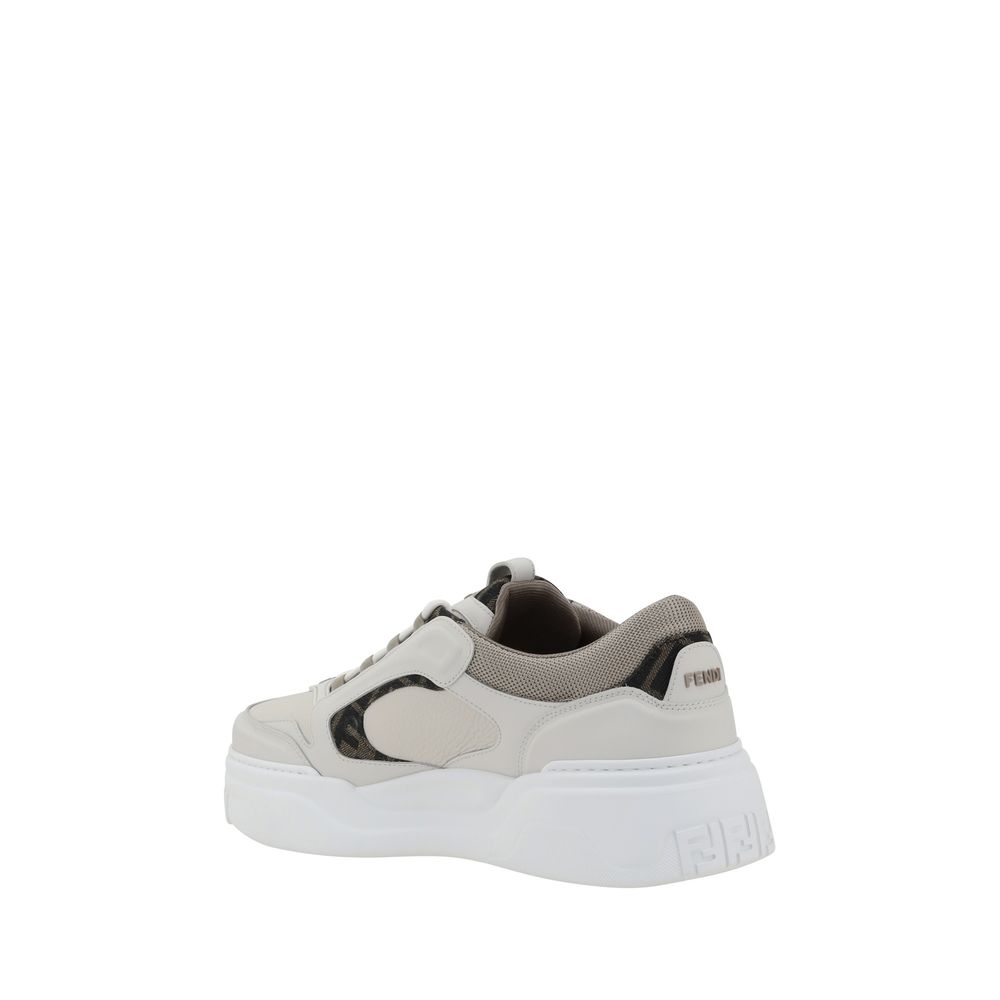 White Calf Leather Bos Taurus Low Top Sneakers-thumbmail-3