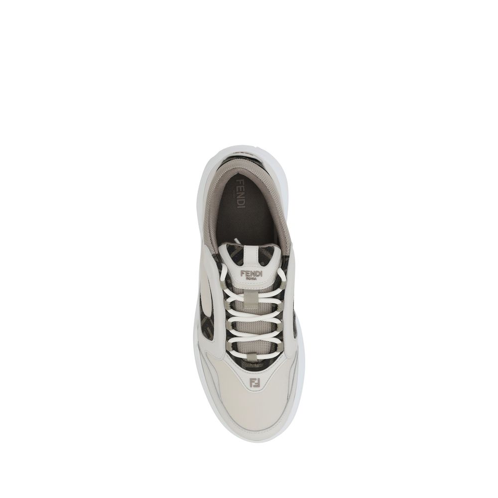 White Calf Leather Bos Taurus Low Top Sneakers-thumbmail-4