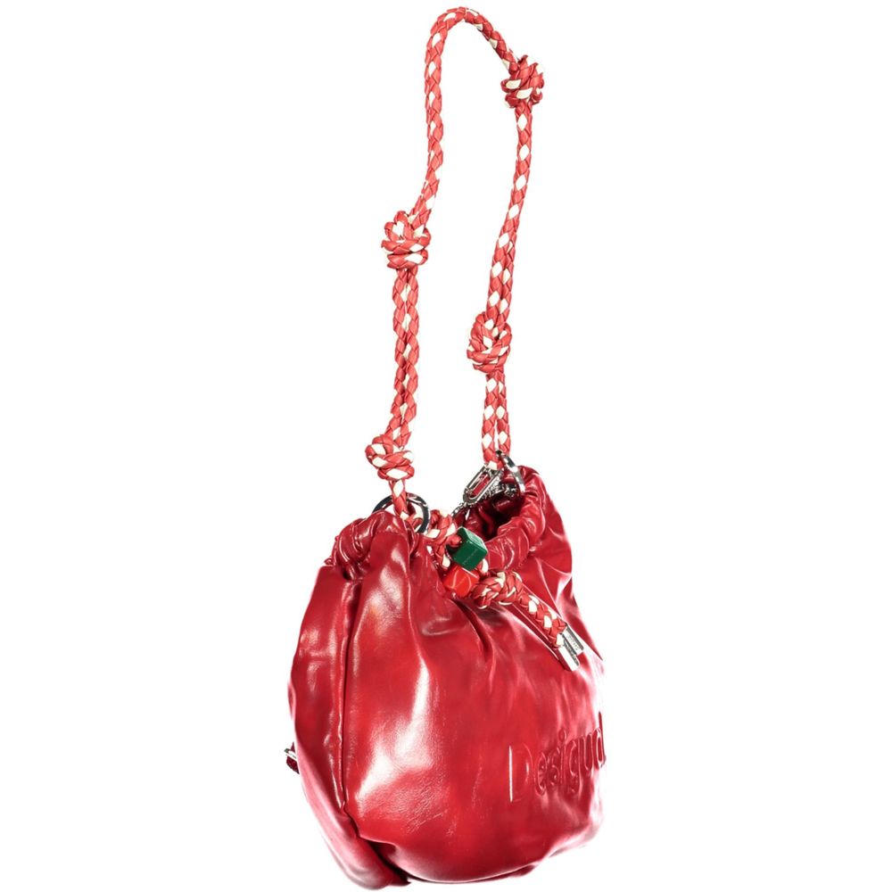 Rosso Polyurethane Women Handbag Desigual