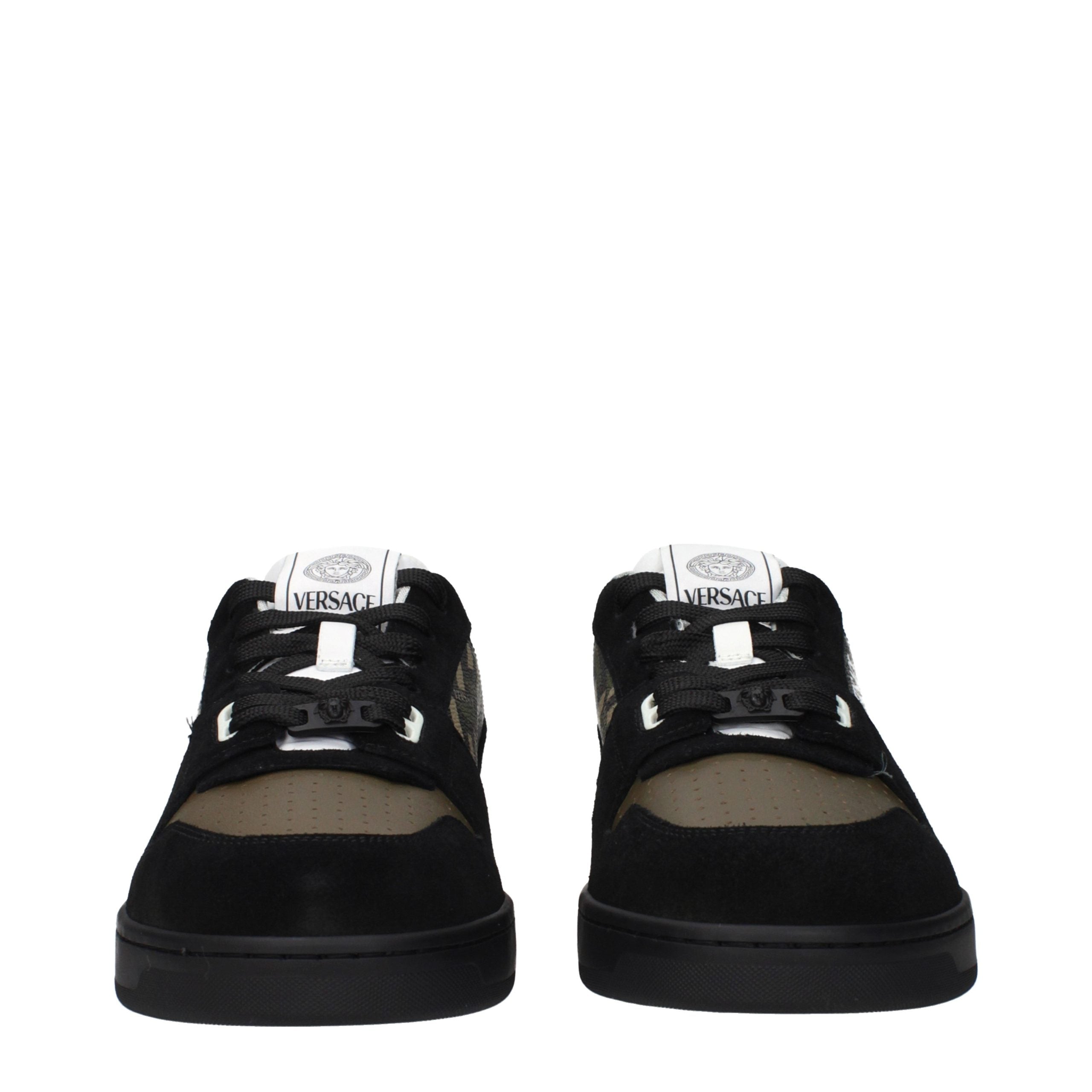 Green Fabric Low Top Sneakers-thumbmail-3