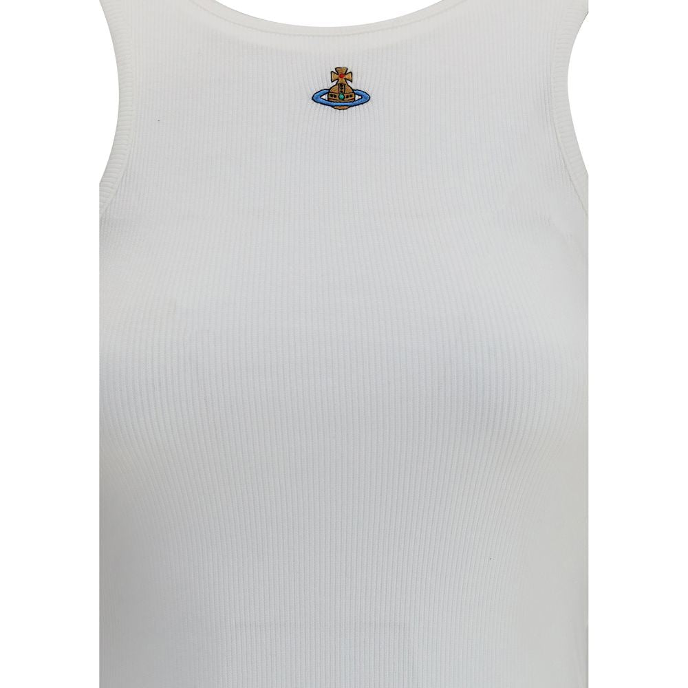 White Cotton Tank Tops Vivienne Westwood