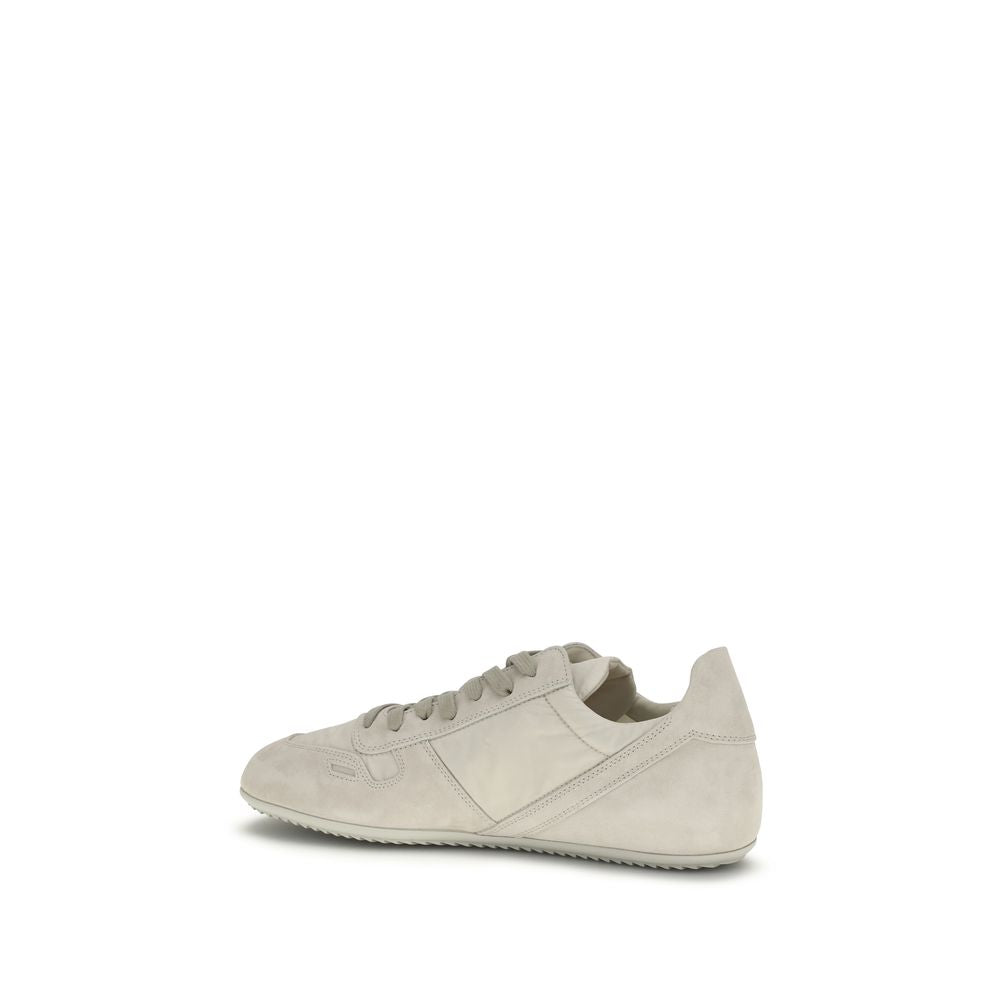Gray Calf Leather Bos Taurus Low Top Sneakers-thumbmail-3