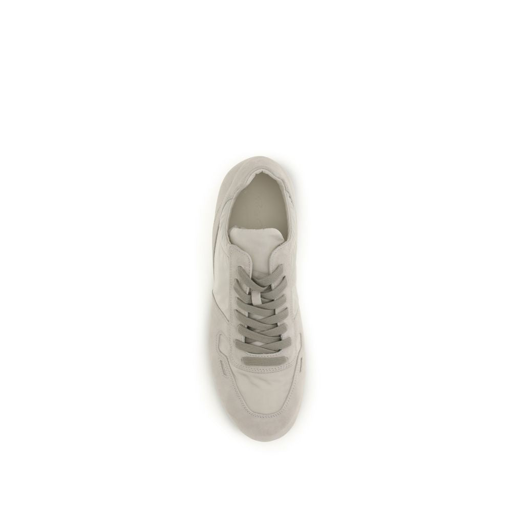 Gray Calf Leather Bos Taurus Low Top Sneakers-thumbmail-4