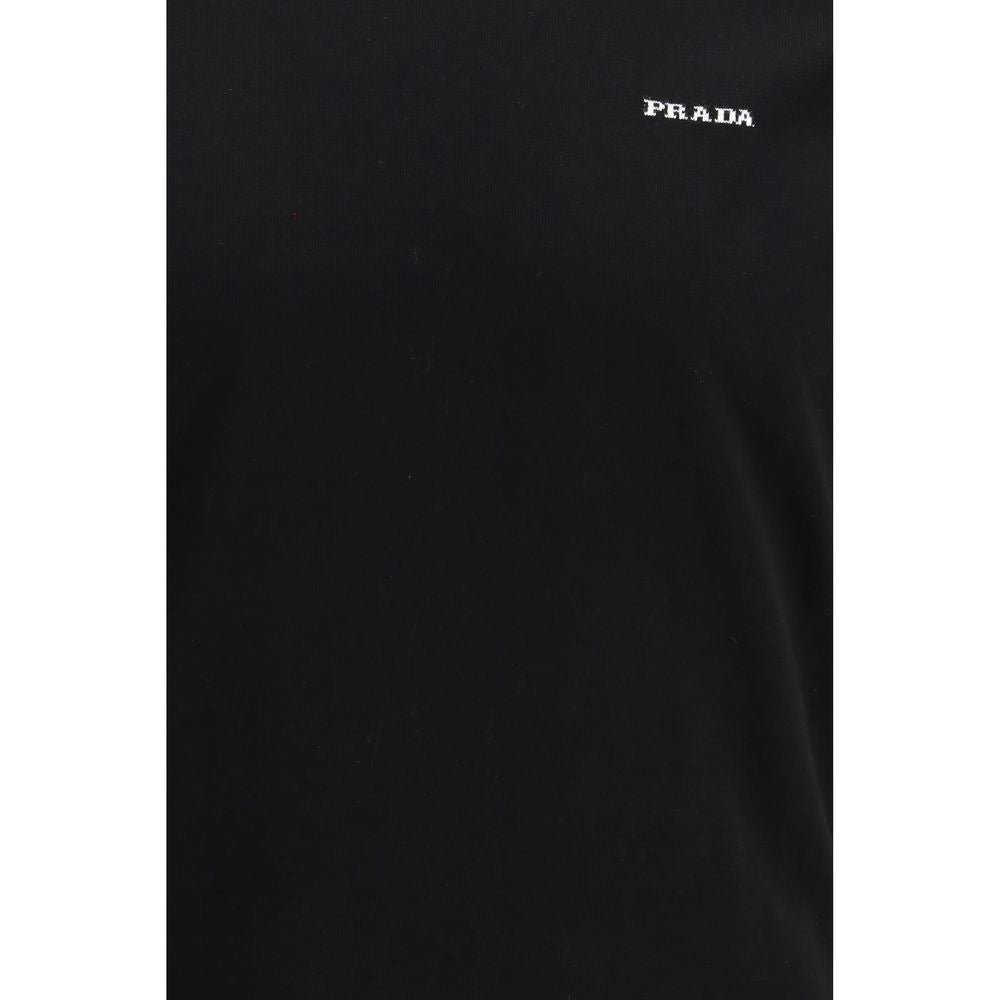 Black Cotton T-Shirt Prada