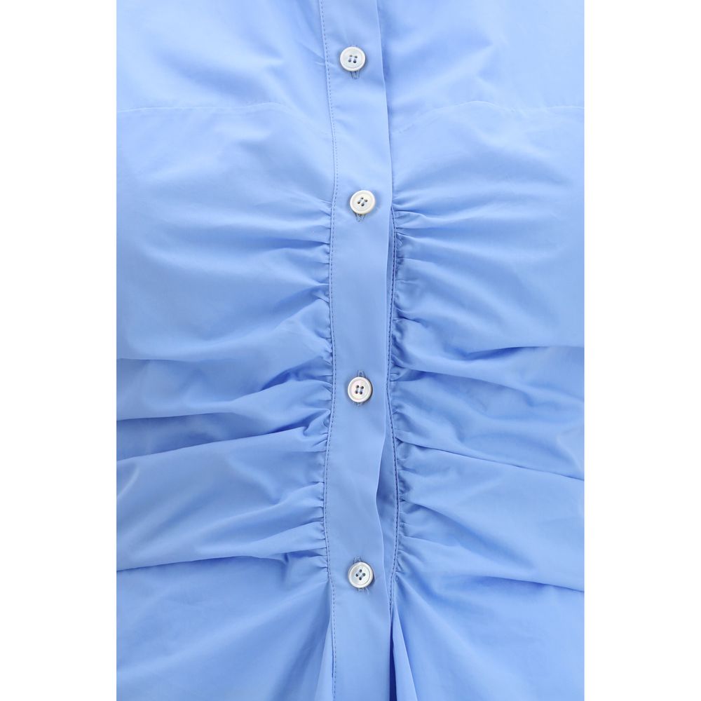 Blue Cotton Casual Dress-thumbmail-3