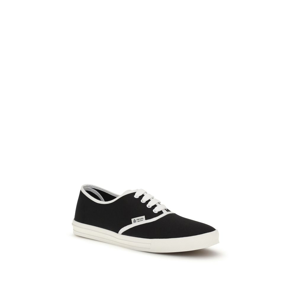 Black Cotton Athletic Sneakers