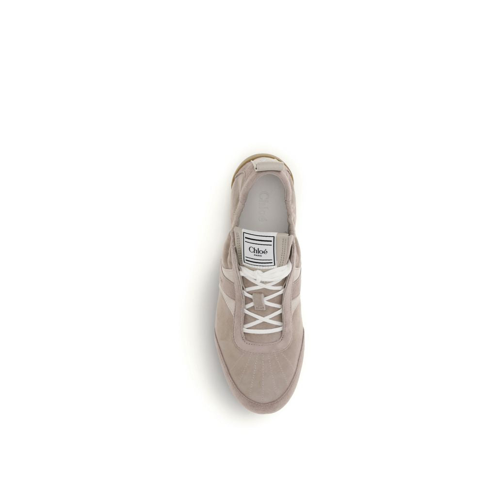 Beige Calf Leather Bos Taurus Athletic Sneakers-thumbmail-4