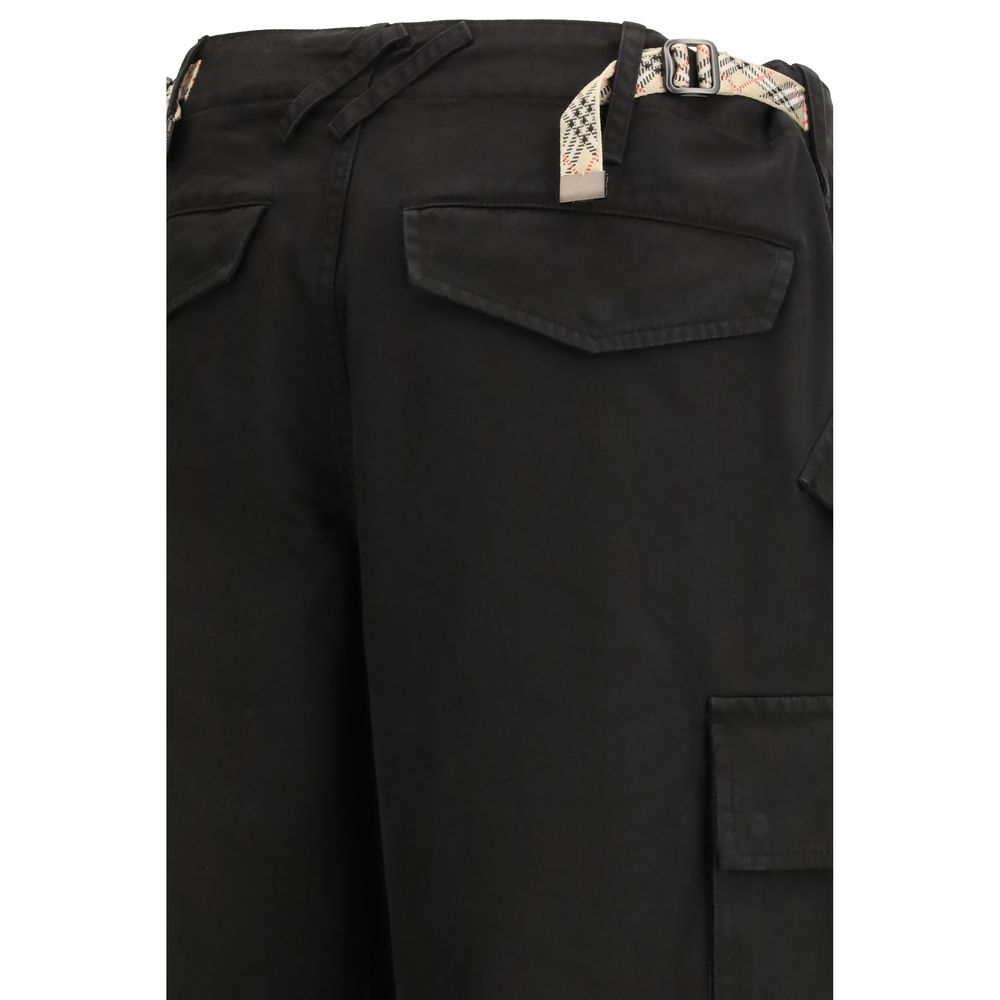 Black Cotton Cargo Pants-thumbmail-3