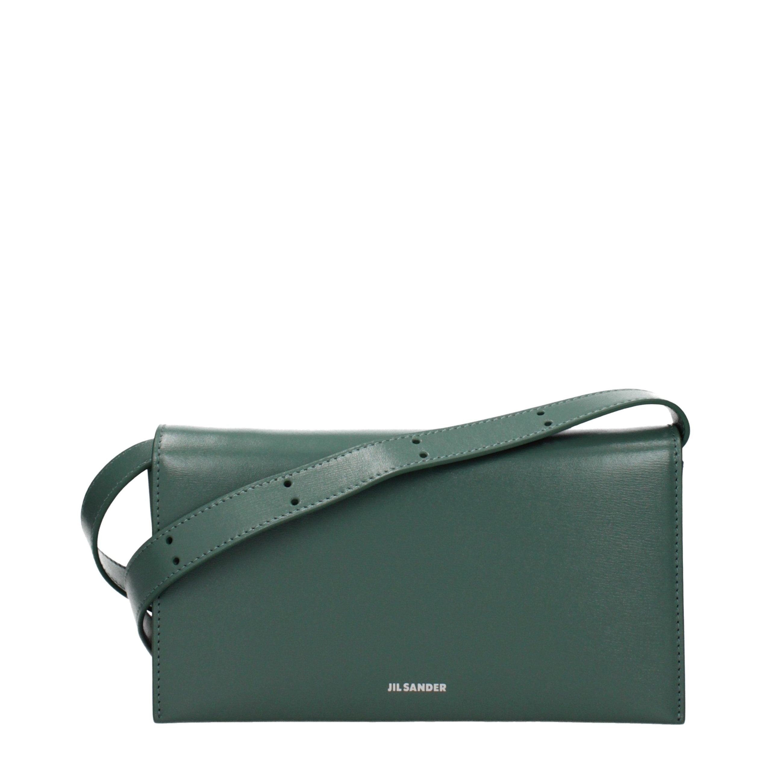 Green Leather Clutch Bag