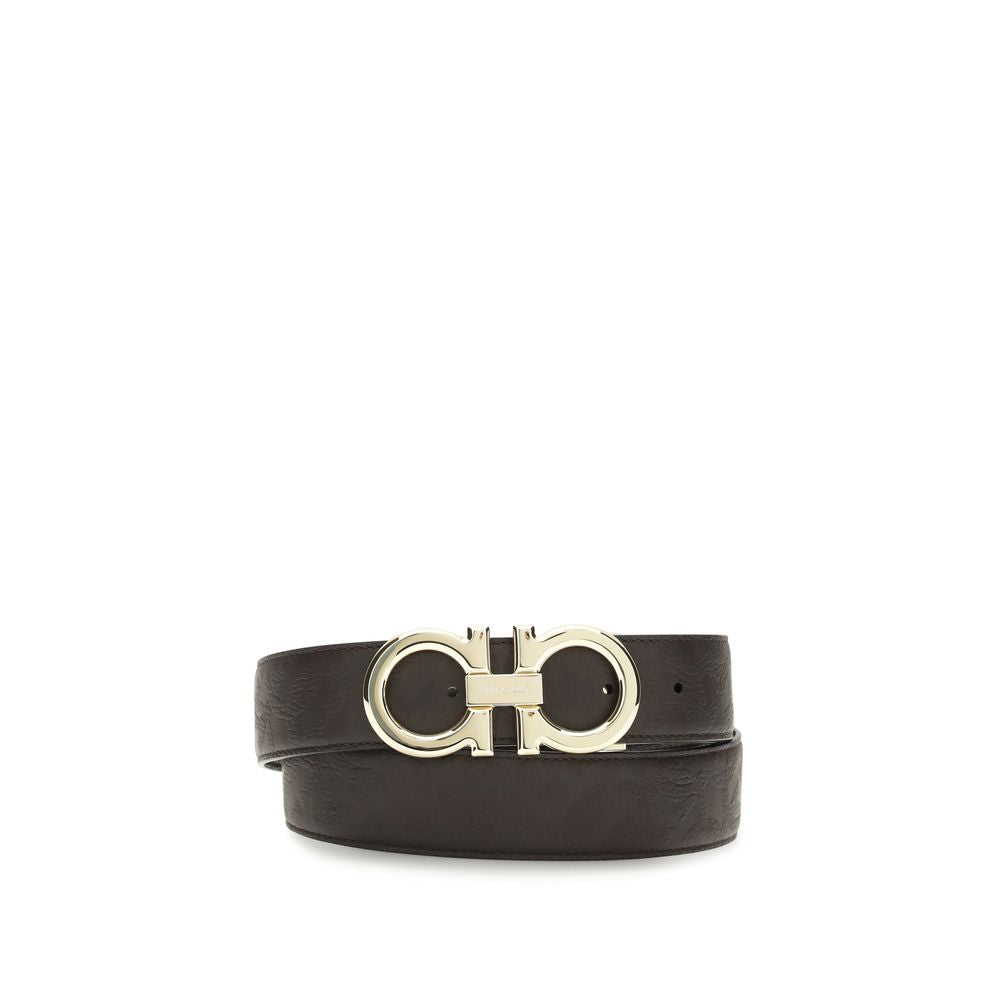 Brown Calf Leather Bos Taurus Regular Belt Ferragamo