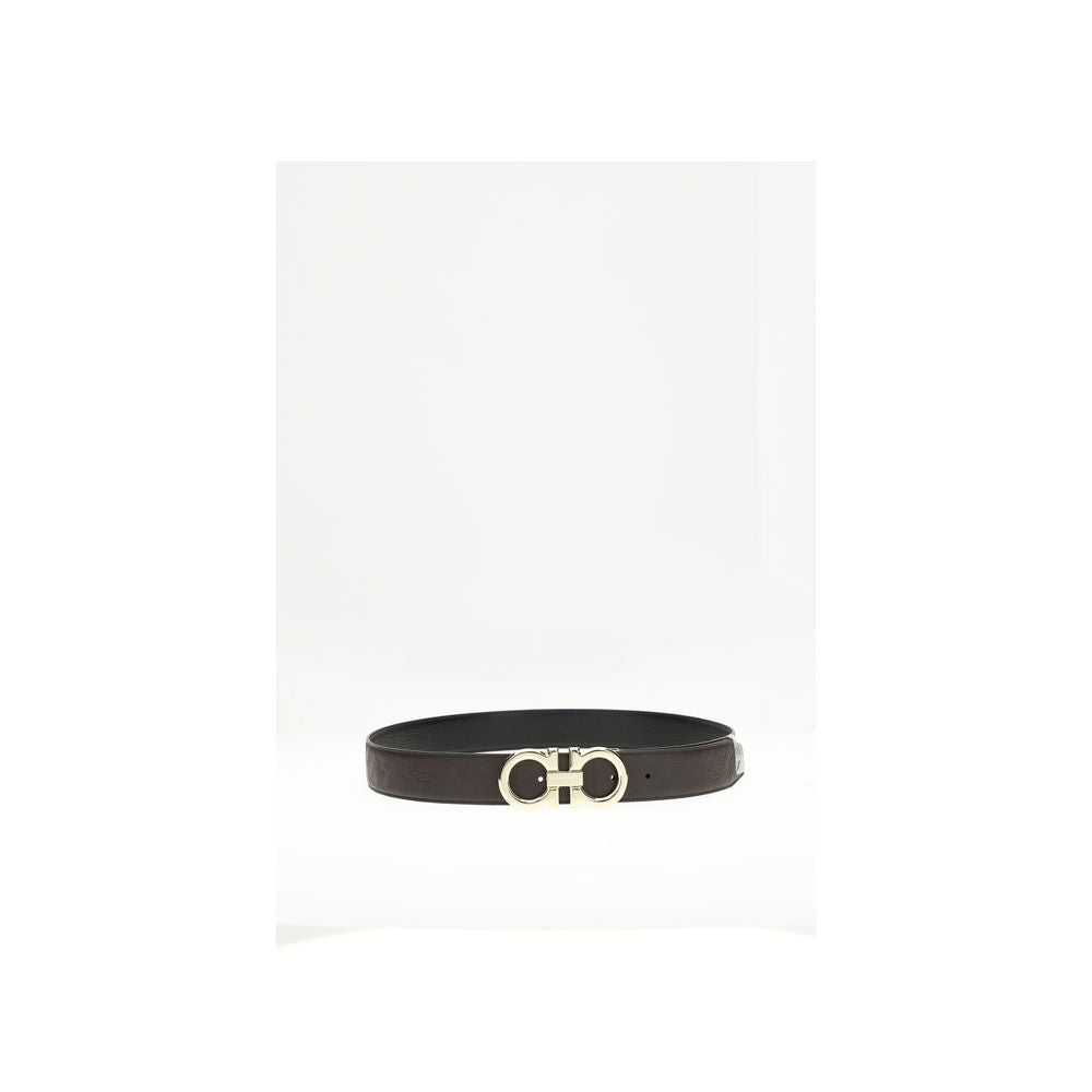 Brown Calf Leather Bos Taurus Regular Belt Ferragamo