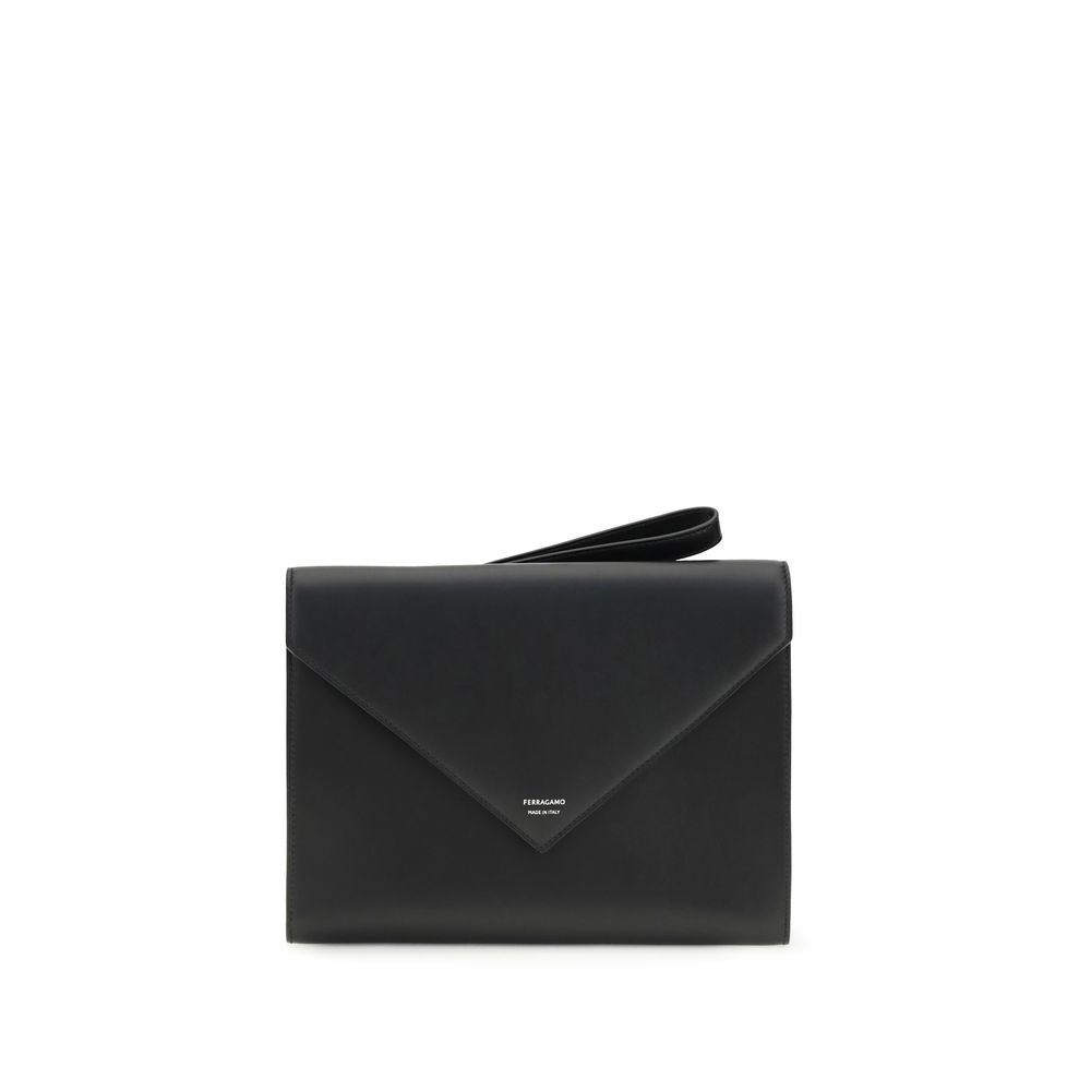 Black Calf Leather Bos Taurus Wallet Ferragamo