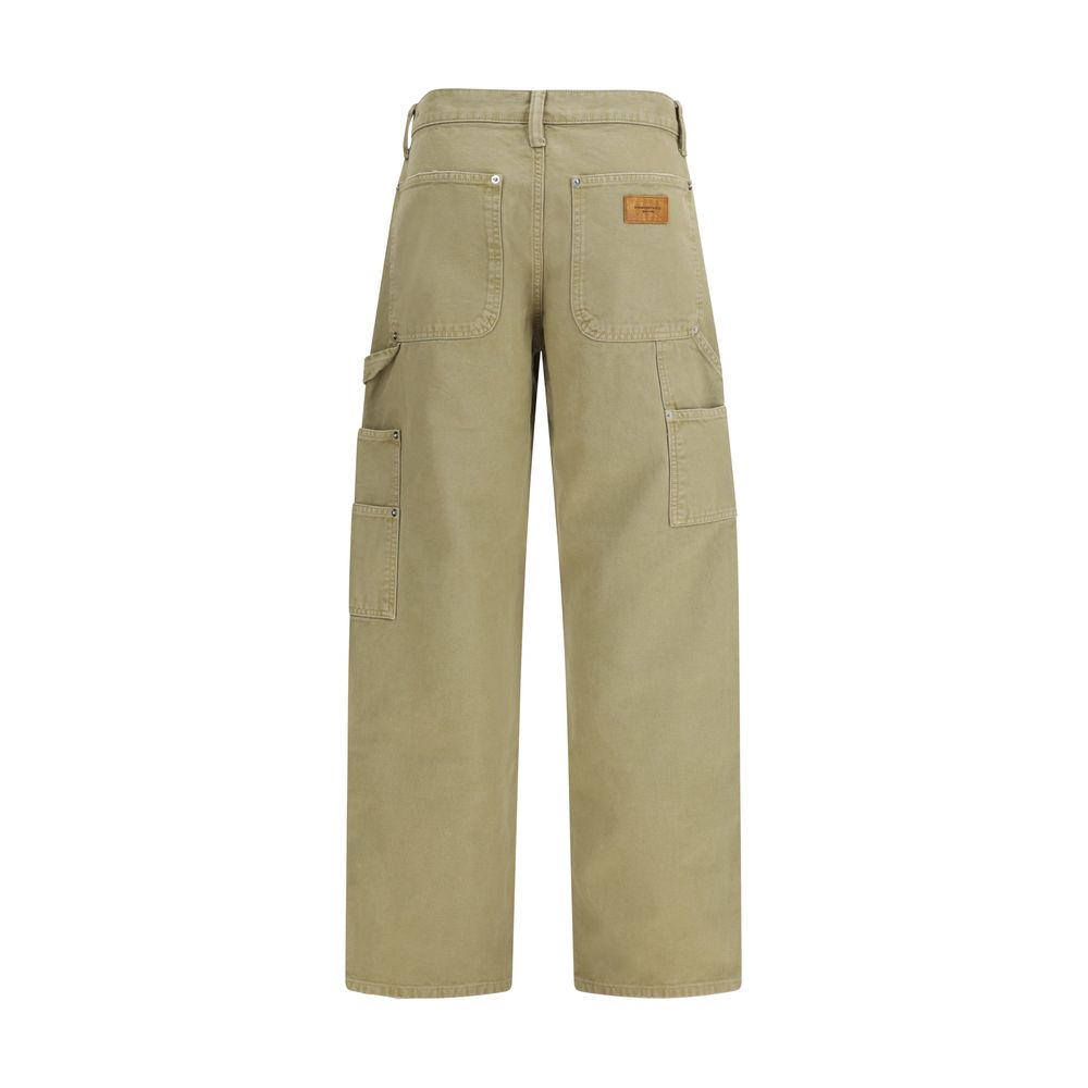 Bicolor Cotton Cargo Pants