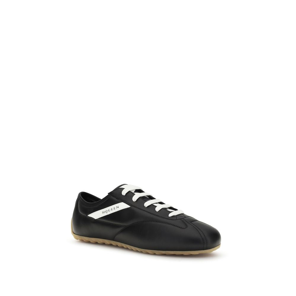 Black Calf Leather Bos Taurus Low Top Sneakers-thumbmail-2