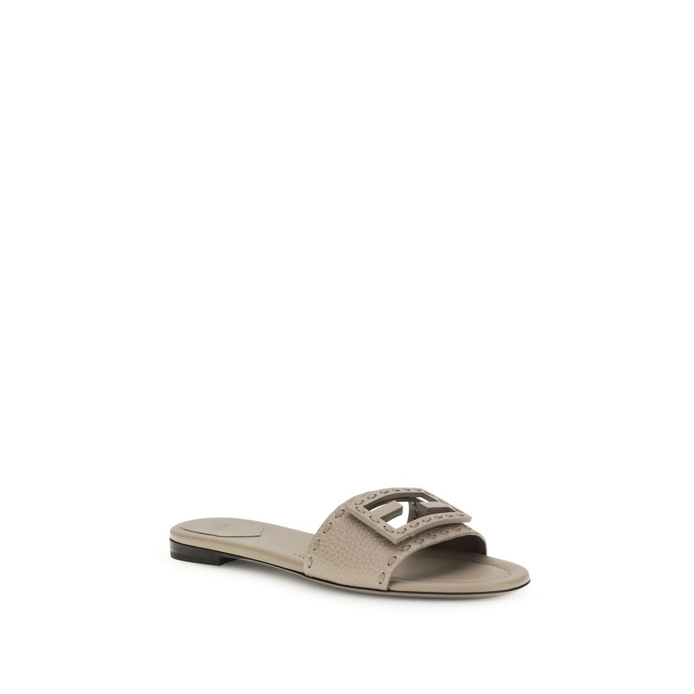 Gray Calf Leather Bos Taurus Sandals