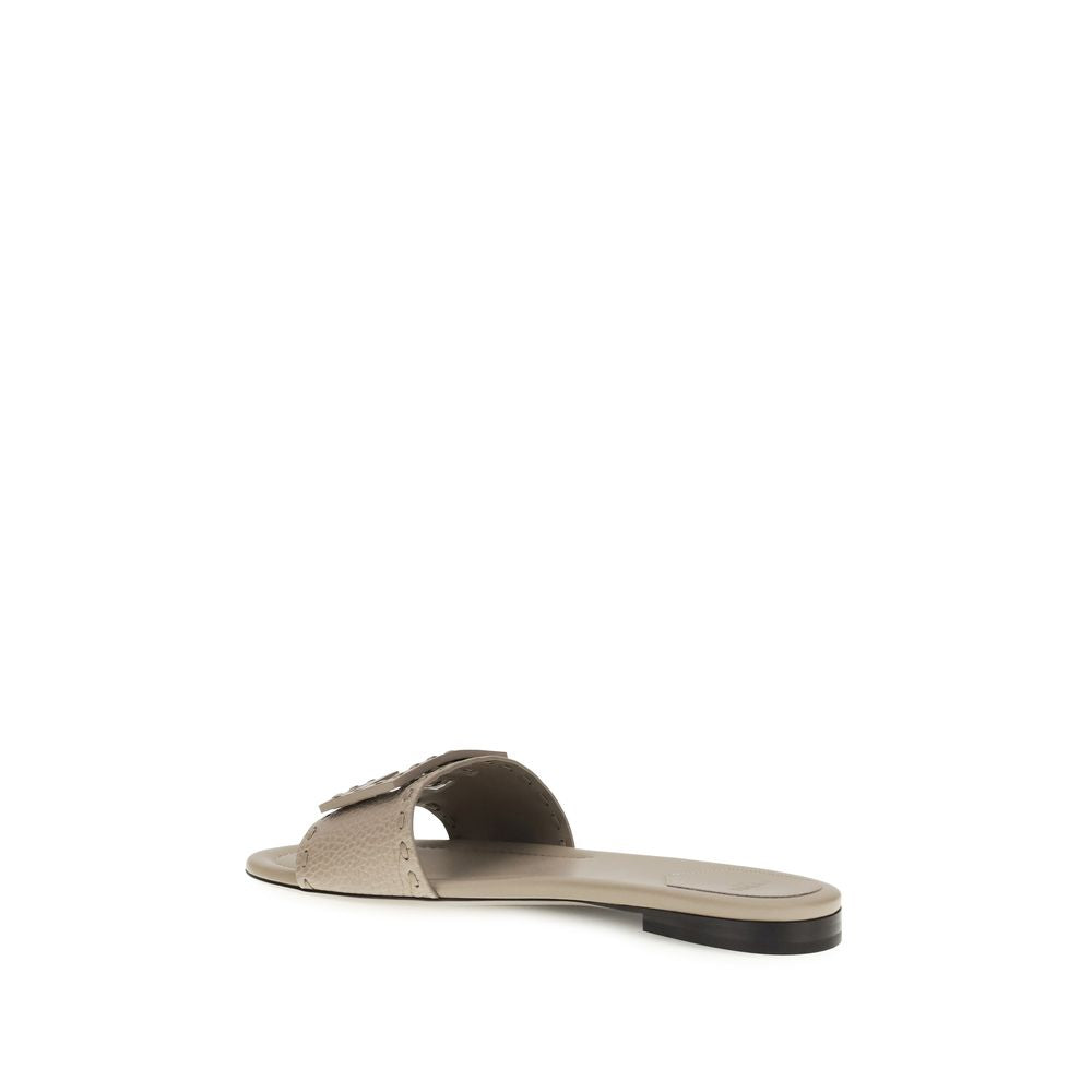 Gray Calf Leather Bos Taurus Sandals-thumbmail-3