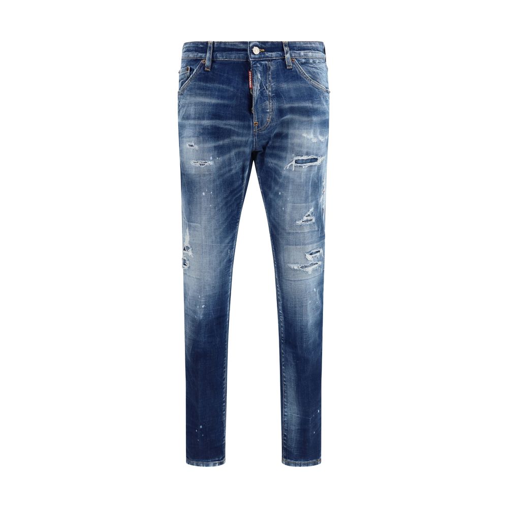 Blue Cotton Slim Fit Jeans Dsquared²