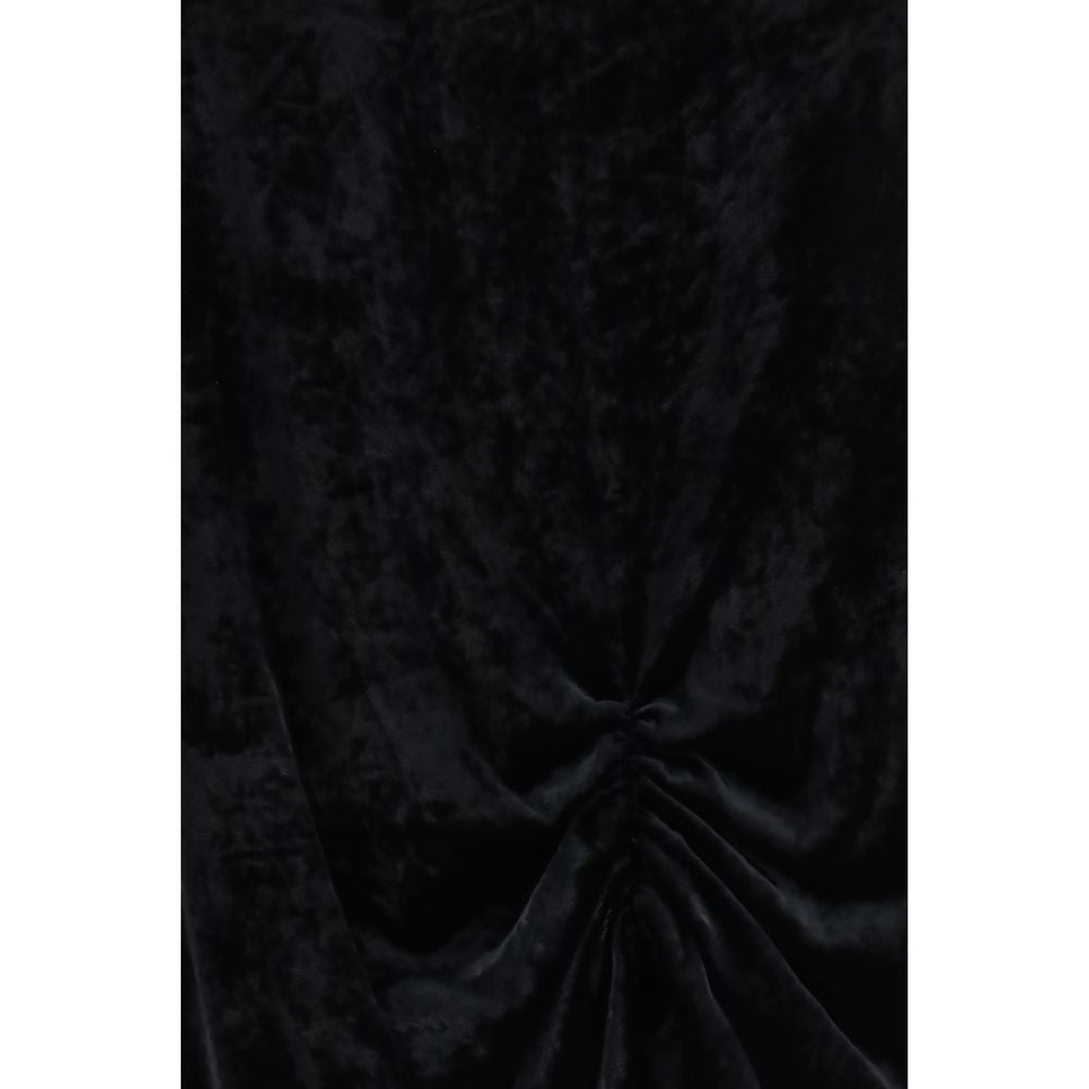 Black Viscose Long Skirt-thumbmail-3