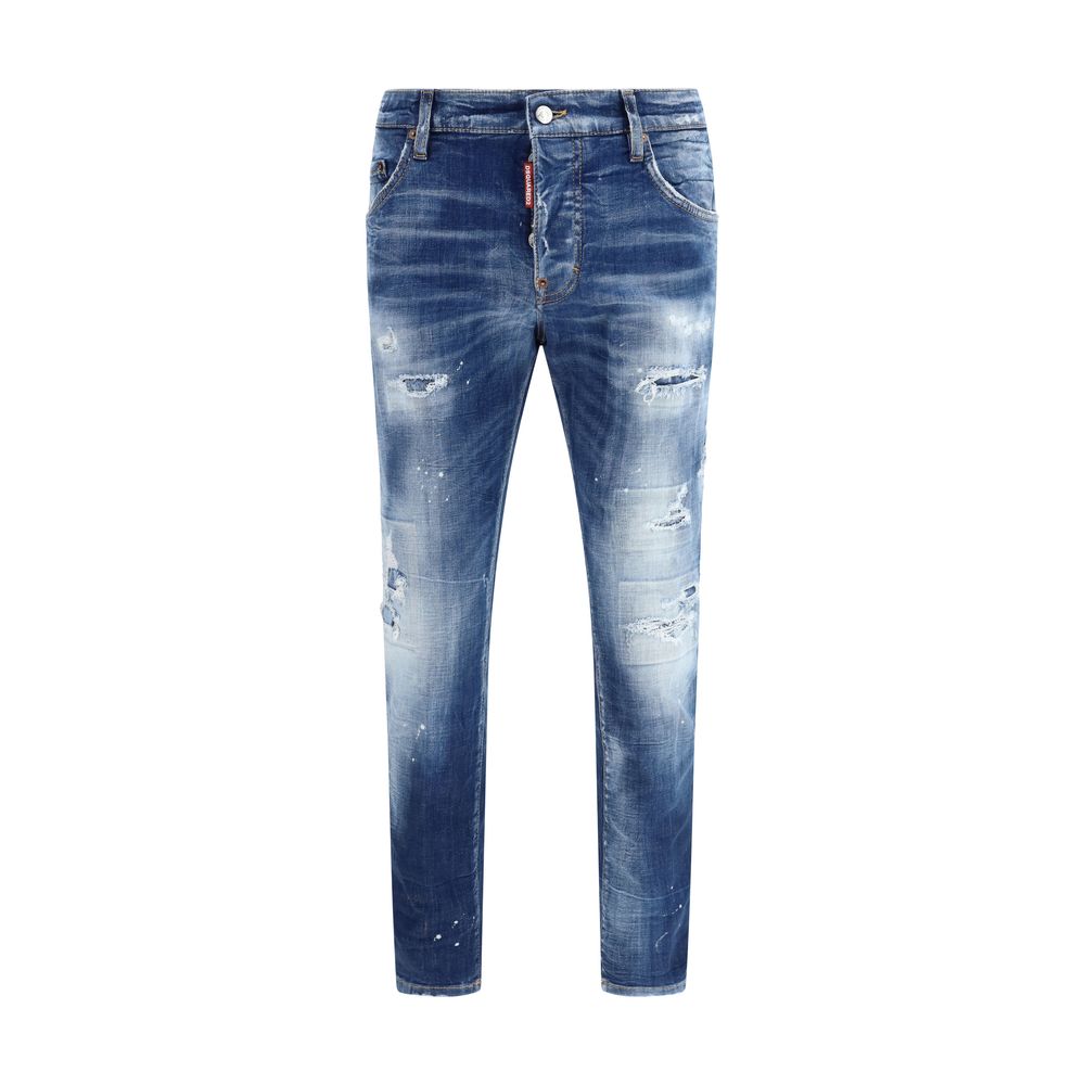 Blue Cotton Straight-Leg Jeans Dsquared²