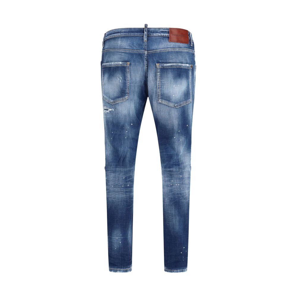 Blue Cotton Straight-Leg Jeans Dsquared²