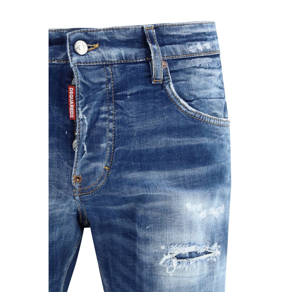 Blue Cotton Straight-Leg Jeans Dsquared²