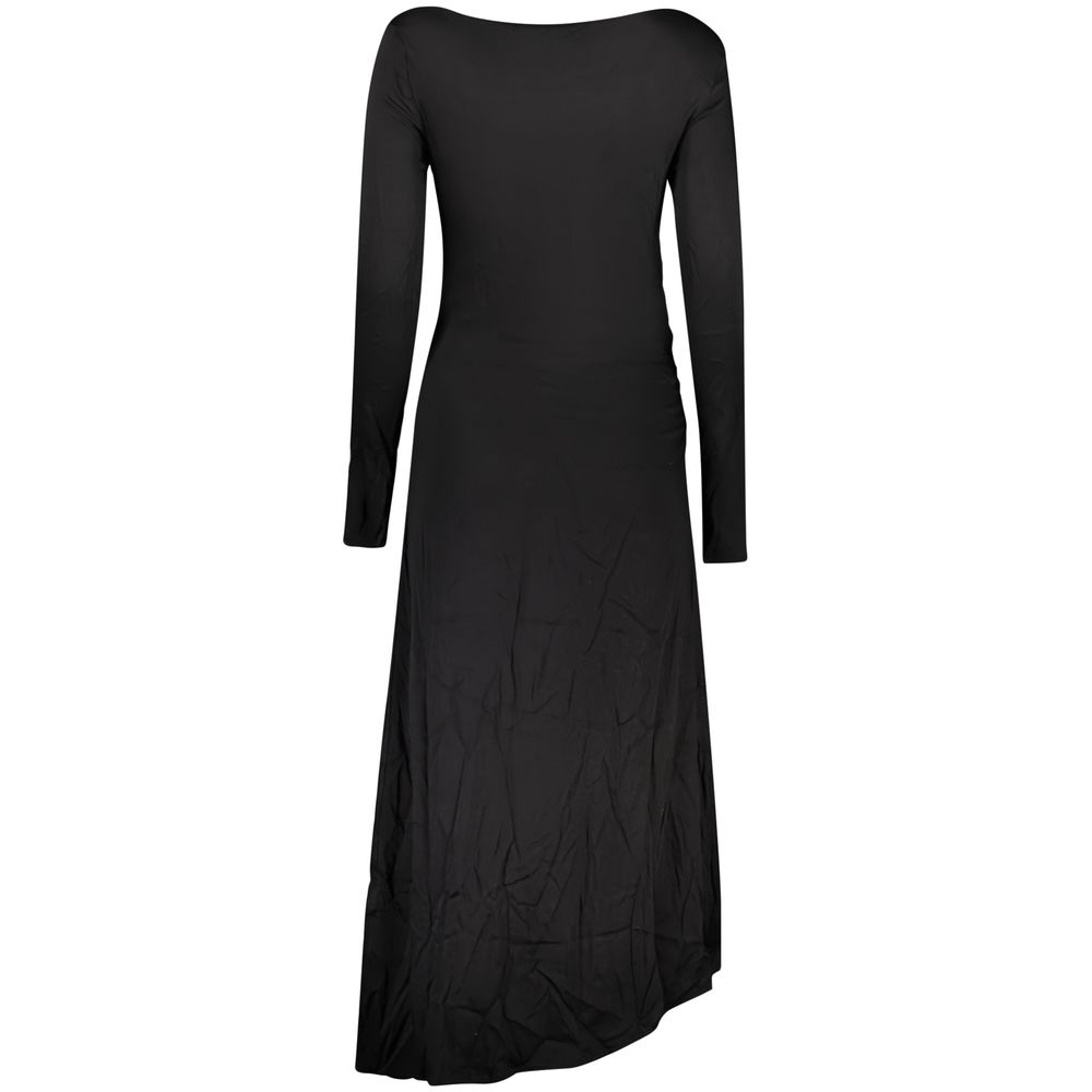 Black Viscose Women Dress-thumbmail-3