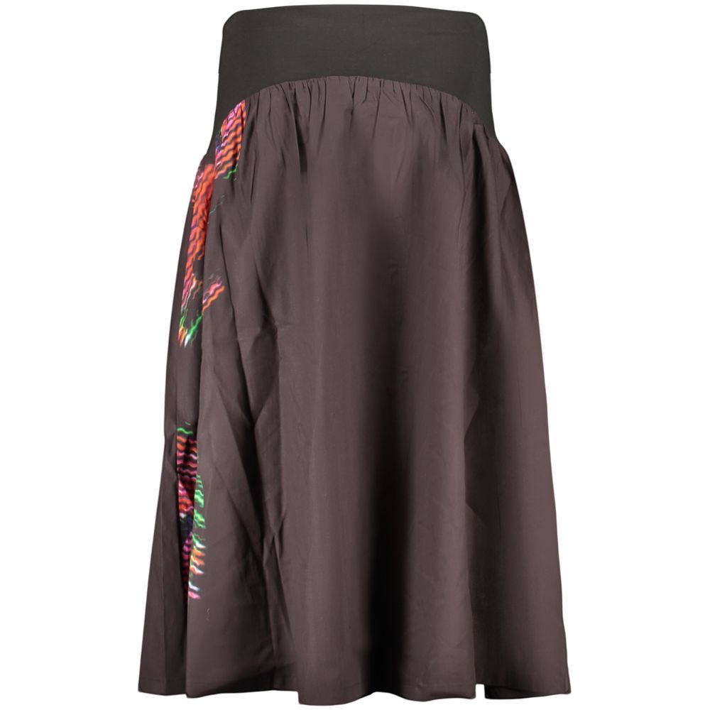 Black Cotton Women Skirt Desigual