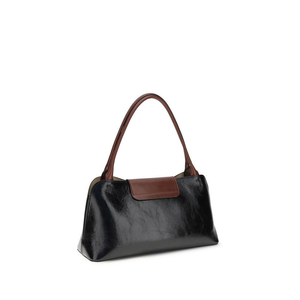 Black Calf Leather Bos Taurus Shoulder Bag-thumbmail-3