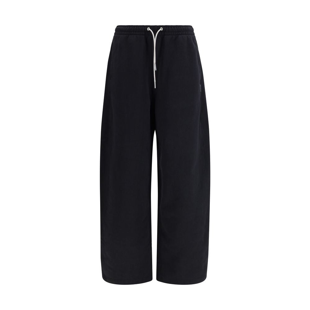 Black Cotton Athletic Pants