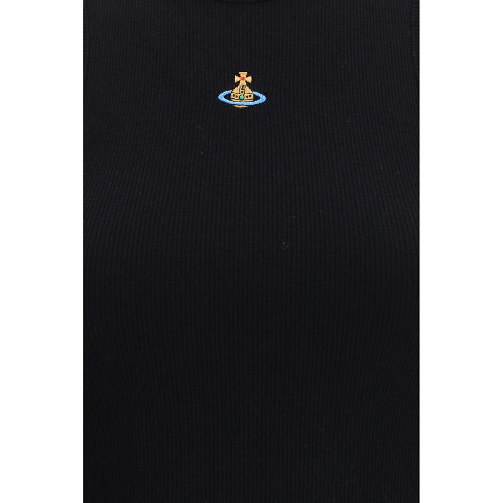 Black Cotton Sleeveles T-Shirt-thumbmail-3