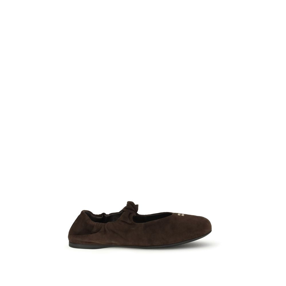 Brown Calf Leather Bos Taurus Ballet Flats