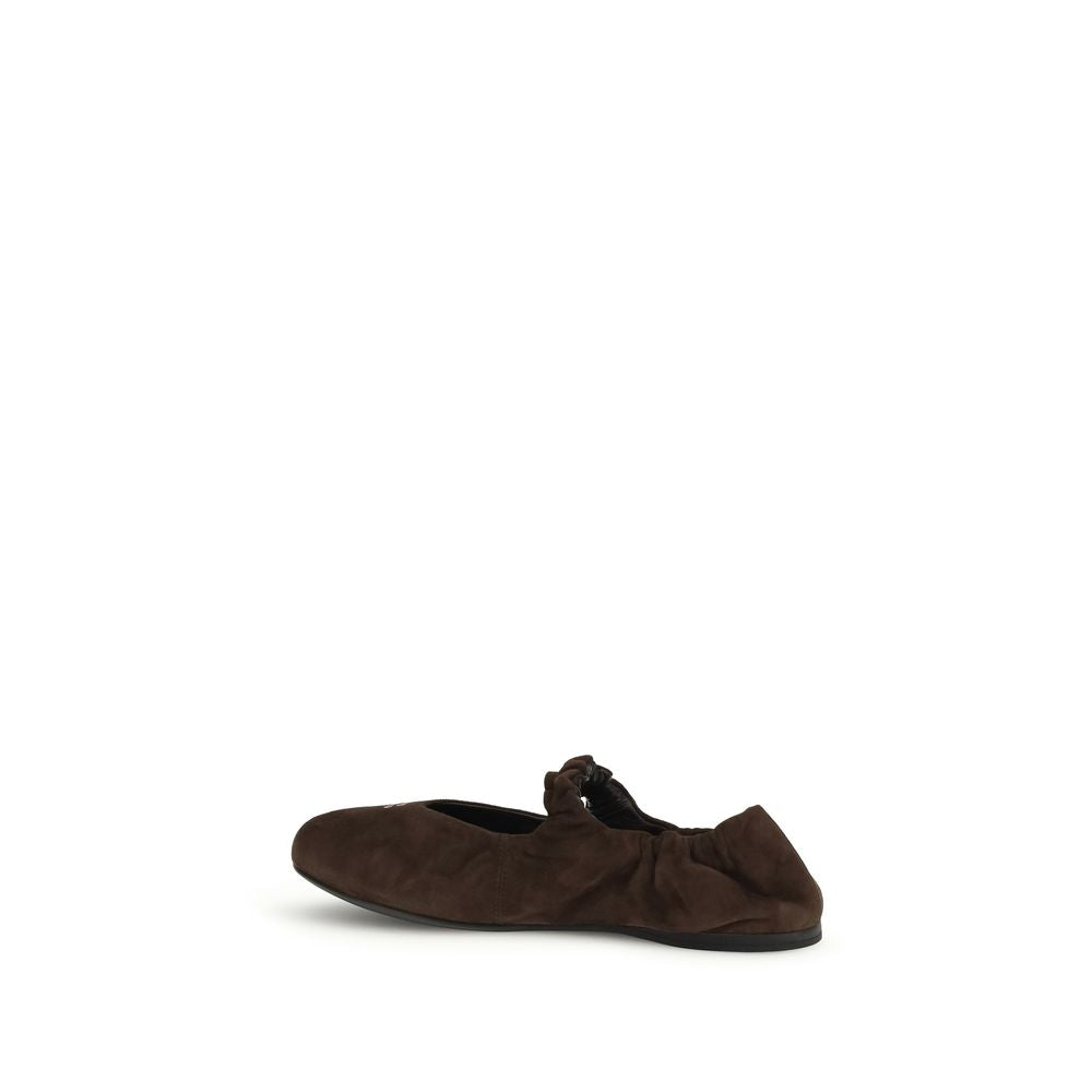 Brown Calf Leather Bos Taurus Ballet Flats-thumbmail-3