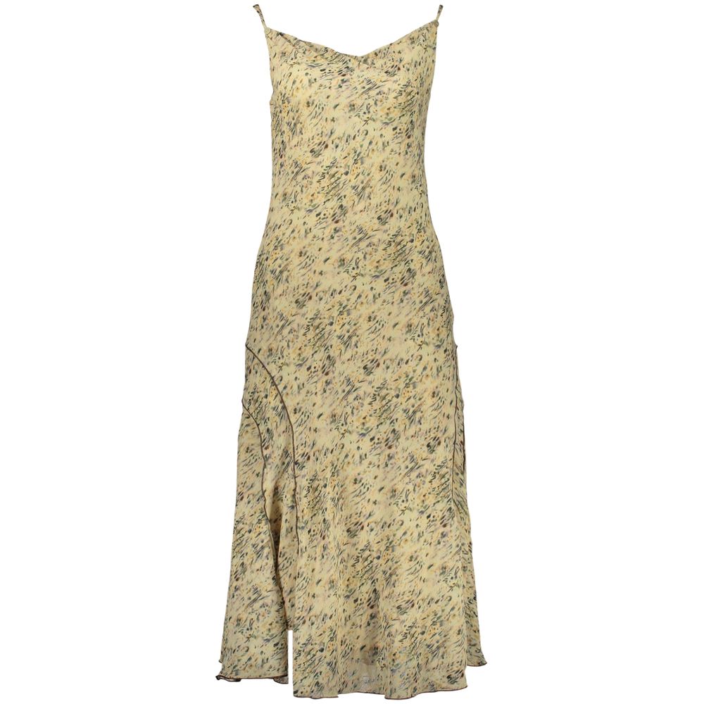 Beige Polyester Women Dress