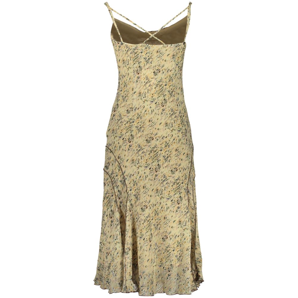 Beige Polyester Women Dress