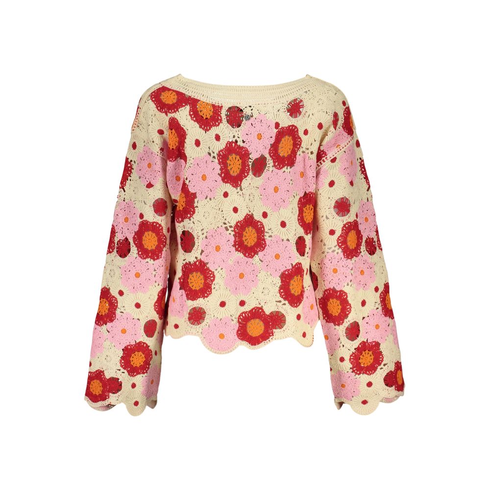 Beige Cotton Women Sweater